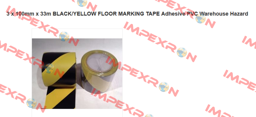 Black/Yellow Vinyl Hazard Tape  3M