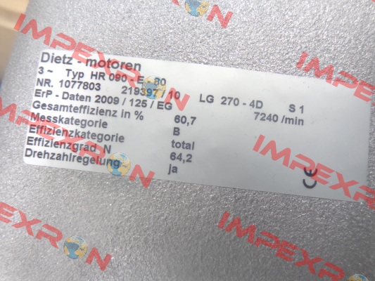 HR 090-E-80-124HZ-3,0-INVB  Dietz-Motoren