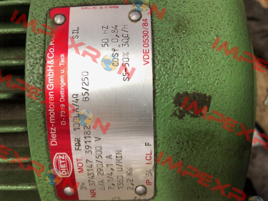 FDR 100LA/4Q obsolet, no replacement  Dietz-Motoren