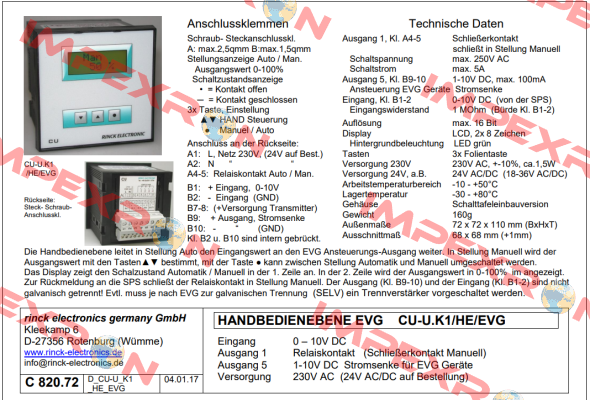 CU-U.K1/HE/EVG  Rinck Electronic