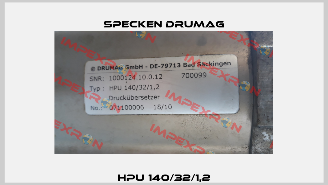 HPU 140/32/1,2 Specken Drumag