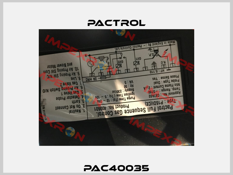 PAC40035 Pactrol