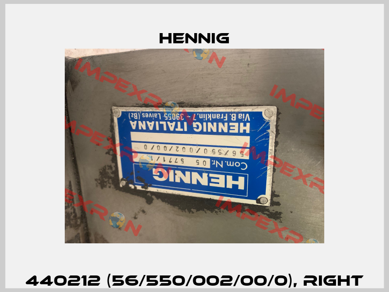 440212 (56/550/002/00/0), right Hennig