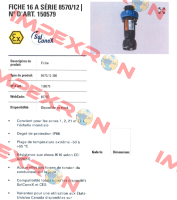 P/N: 150579, Type: 8570/12-306 Stahl