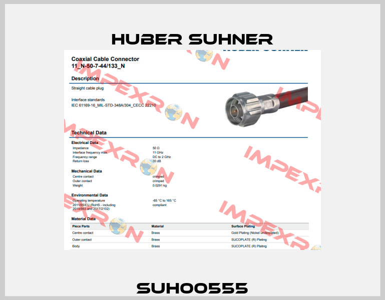 SUH00555 Huber Suhner