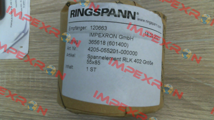 p/n: 4205-055201-000000; Type: RLK 402-55 x 85 Ringspann