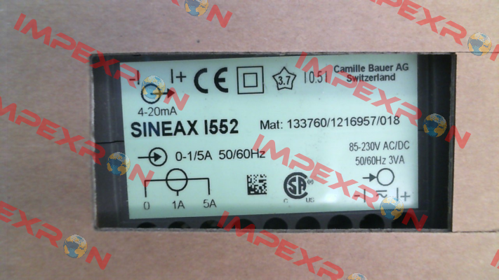 p/n: 133760; Type: SINEAX I552 Camille Bauer