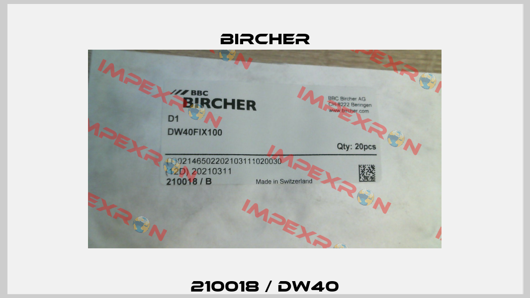 210018 / DW40 Bircher
