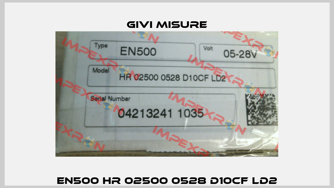 EN500 HR 02500 0528 D10CF LD2 Givi Misure