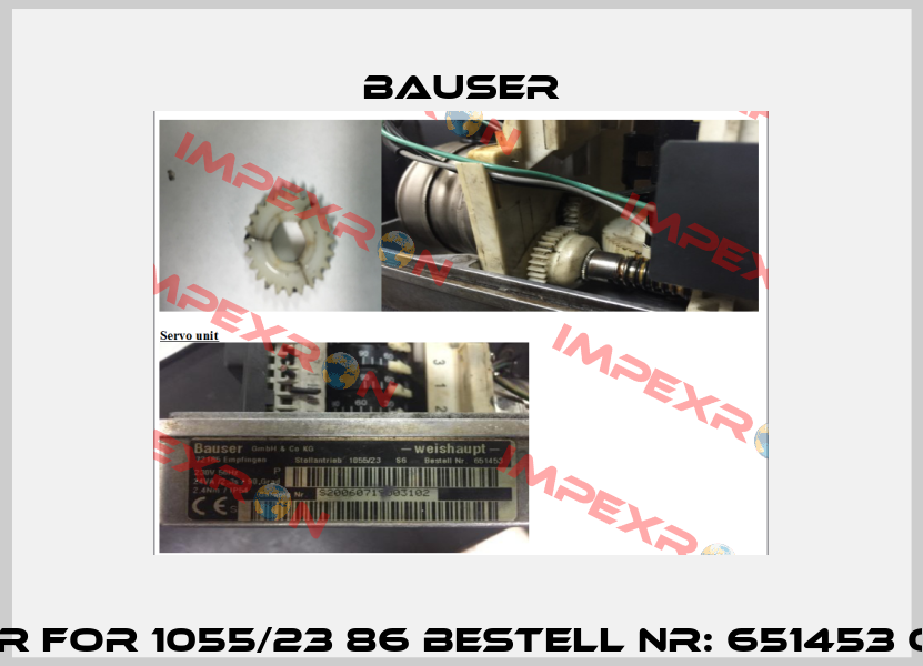 Gear for 1055/23 86 Bestell Nr: 651453 OEM  Bauser