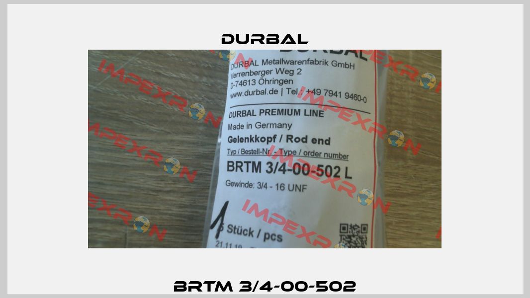 BRTM 3/4-00-502 Durbal