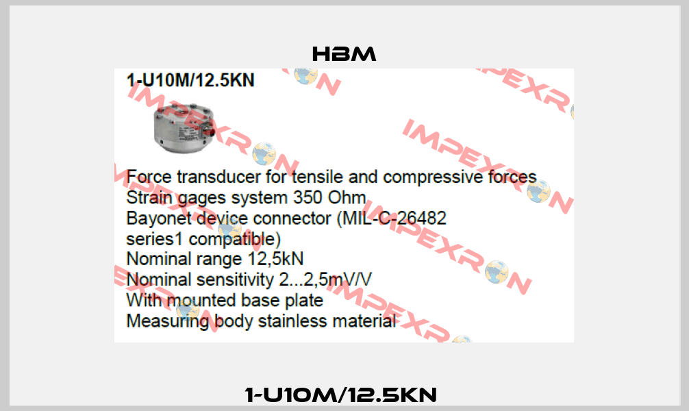 1-U10M/12.5KN  Hbm