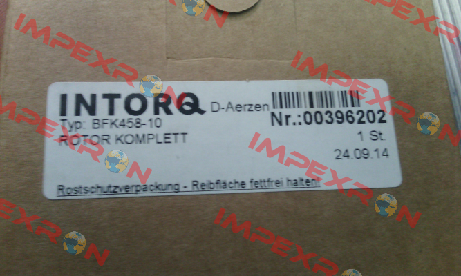 BFK458/Rotor  Intorq