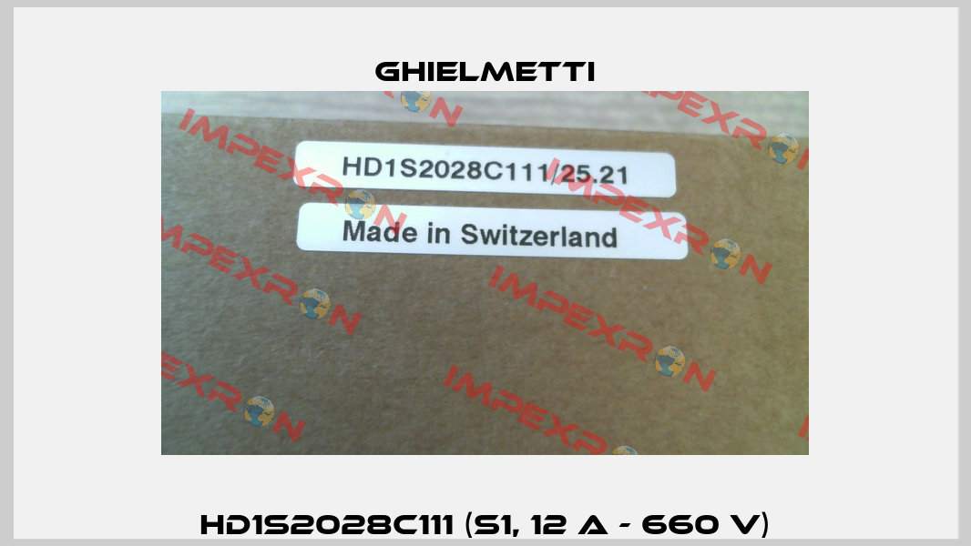HD1S2028C111 (S1, 12 a - 660 V) Ghielmetti