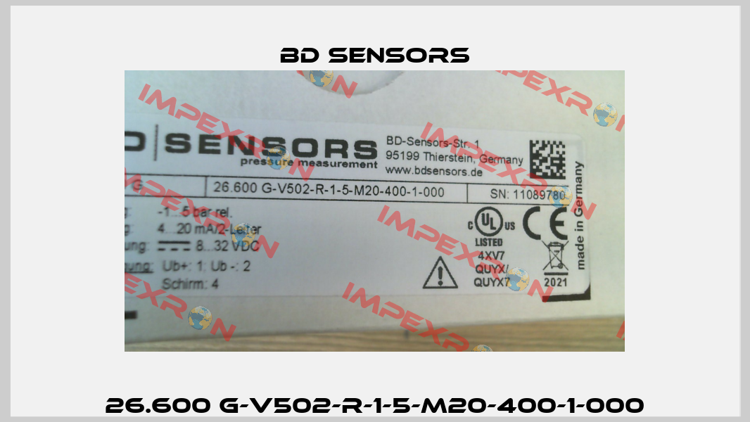 26.600 G-V502-R-1-5-M20-400-1-000 Bd Sensors