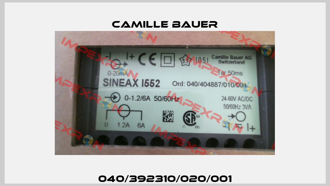 040/392310/020/001 Camille Bauer