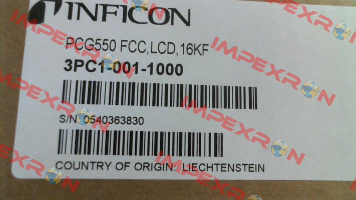 3PC1-001-1000 	PCG550 FCC,LCD,16KF Inficon