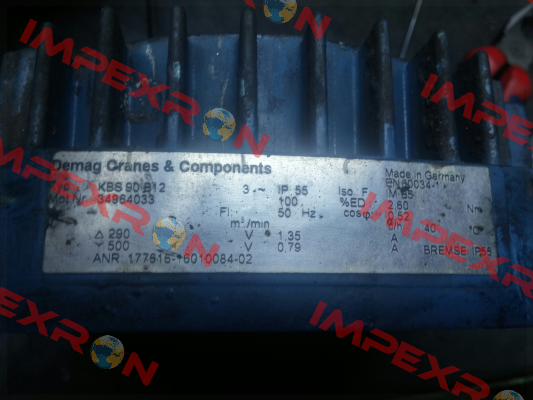 Brake disc for Ty KBS 90 B12  Demag