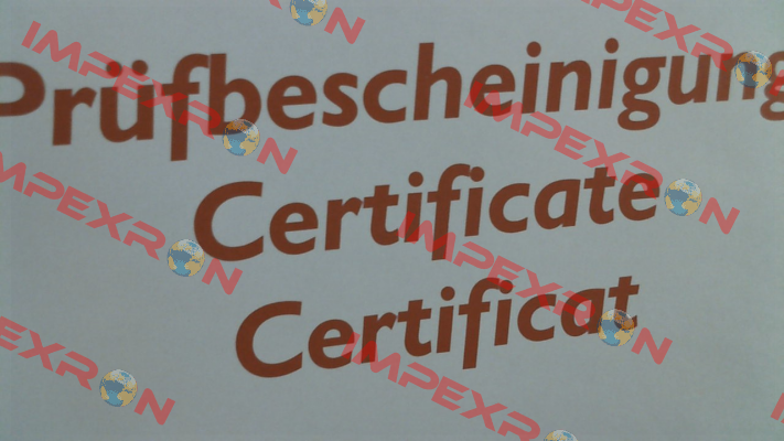 Inspection certificate for DTX-4000 Hans Schmidt