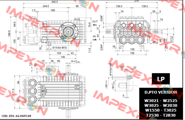 M42001054 / Serie 66 Type W 2141 Interpump