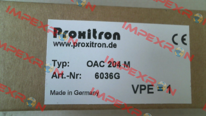 6036G / OAC 204 M Proxitron