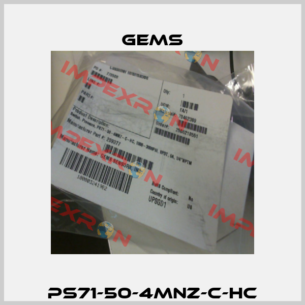 PS71-50-4MNZ-C-HC Gems