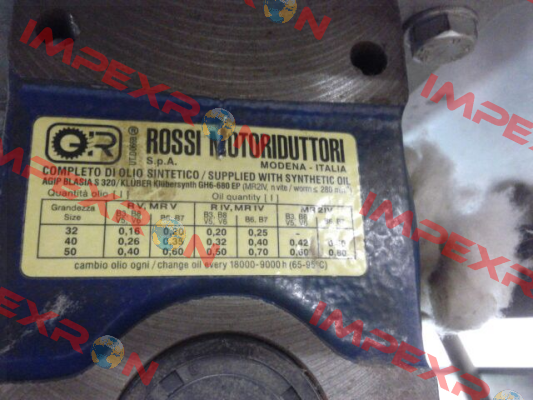 MR V 32 UO3A - 63B 4 ... B5 / 70  Rossi