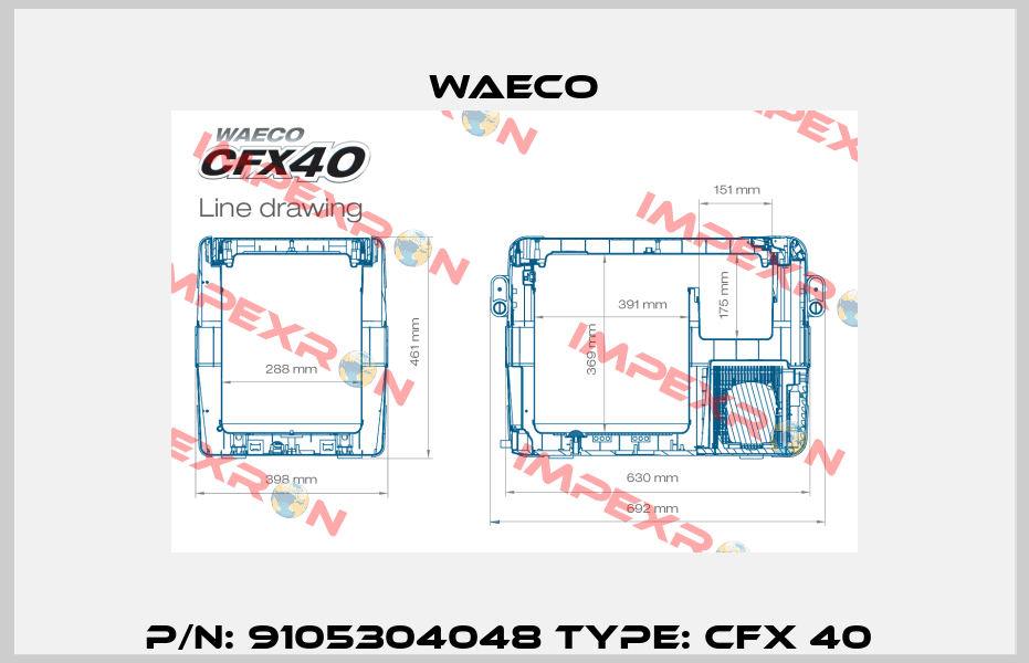 P/N: 9105304048 Type: CFX 40  Waeco
