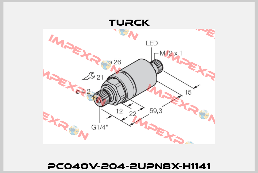 PC040V-204-2UPN8X-H1141 Turck