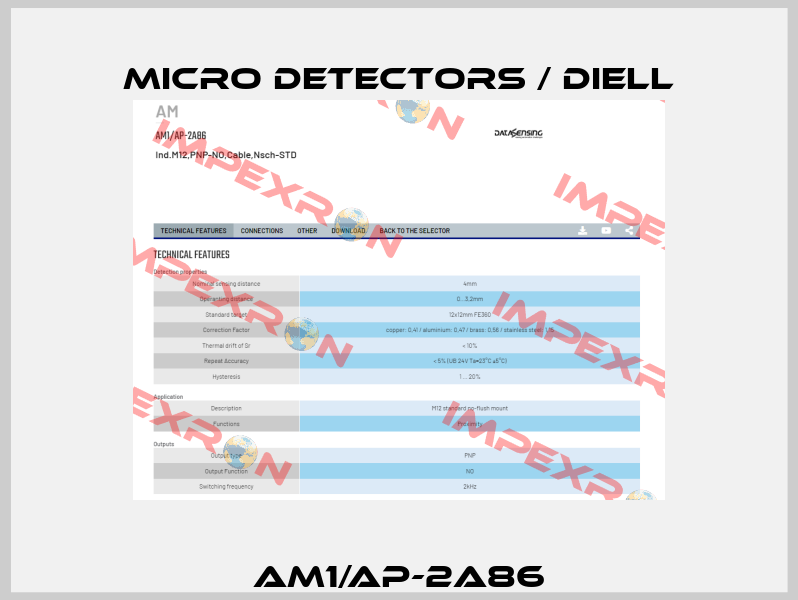 AM1/AP-2A86 Micro Detectors / Diell