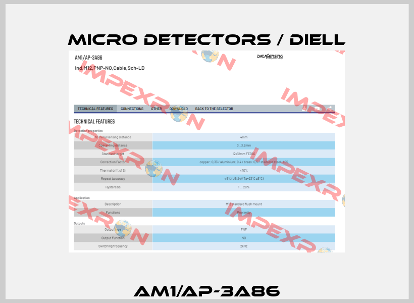 AM1/AP-3A86 Micro Detectors / Diell