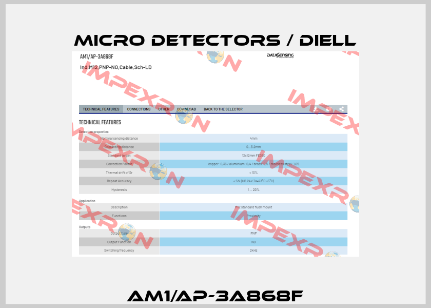 AM1/AP-3A868F Micro Detectors / Diell