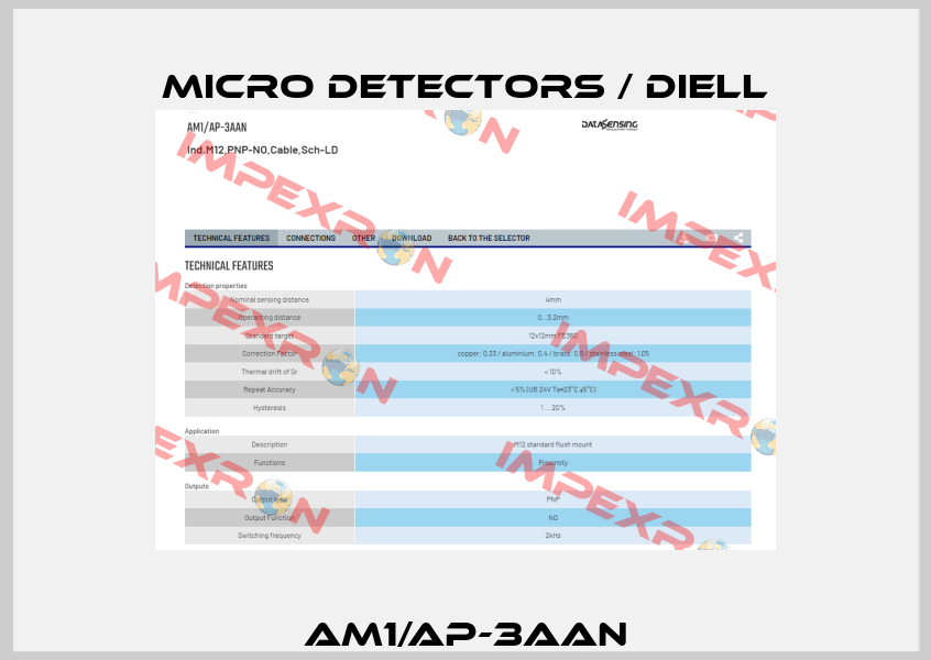 AM1/AP-3AAN Micro Detectors / Diell