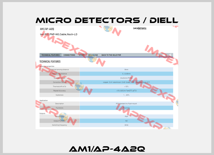 AM1/AP-4A2Q Micro Detectors / Diell