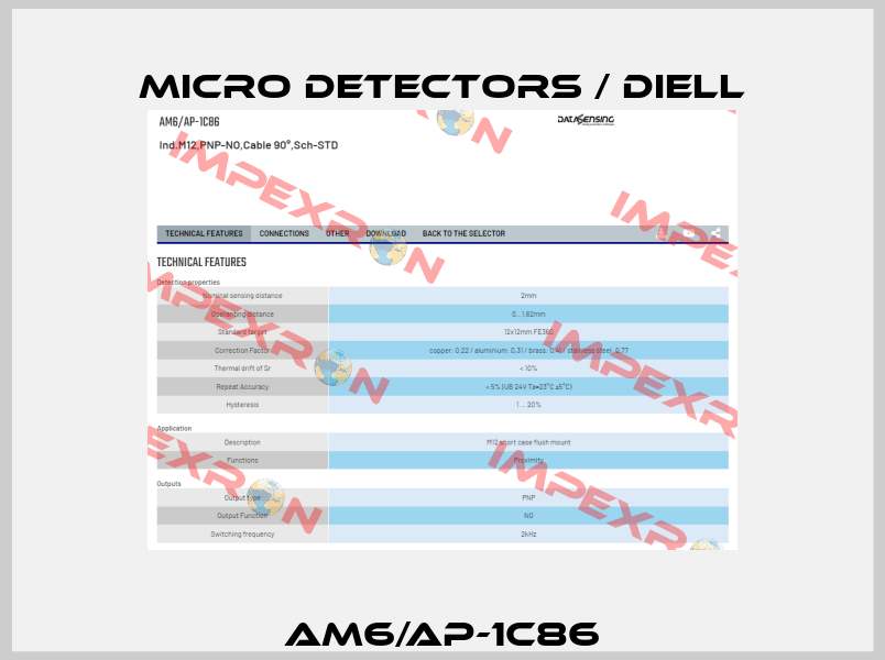AM6/AP-1C86 Micro Detectors / Diell