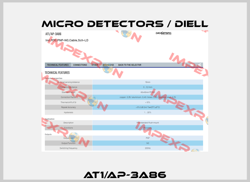 AT1/AP-3A86 Micro Detectors / Diell