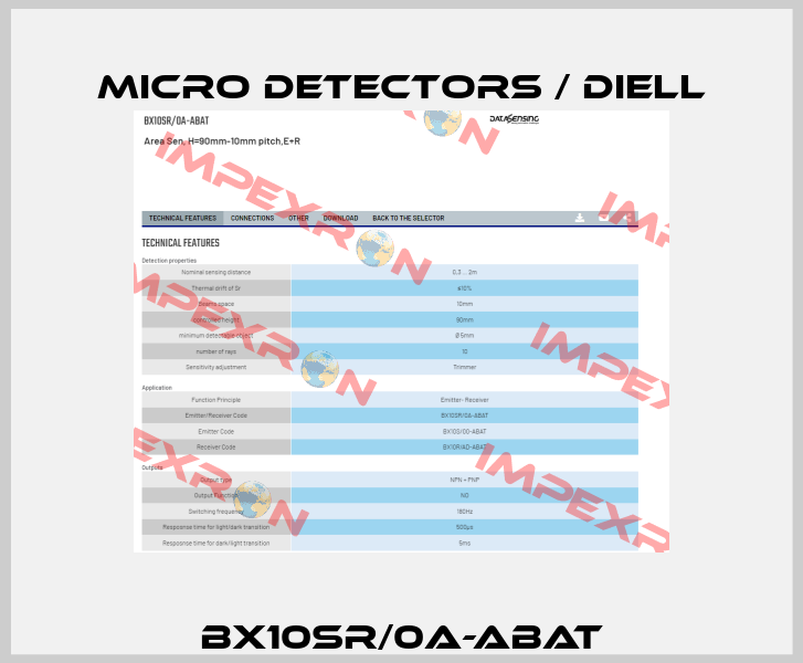 BX10SR/0A-ABAT Micro Detectors / Diell
