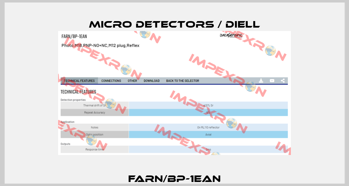 FARN/BP-1EAN Micro Detectors / Diell