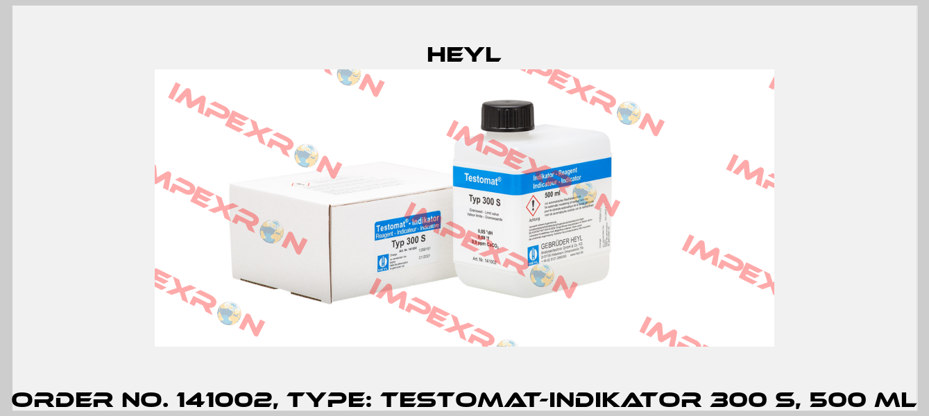 Order No. 141002, Type: Testomat-Indikator 300 S, 500 ml Heyl
