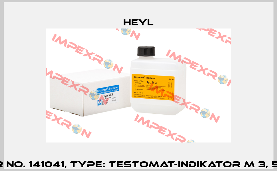 Order No. 141041, Type: Testomat-Indikator M 3, 500 ml Heyl