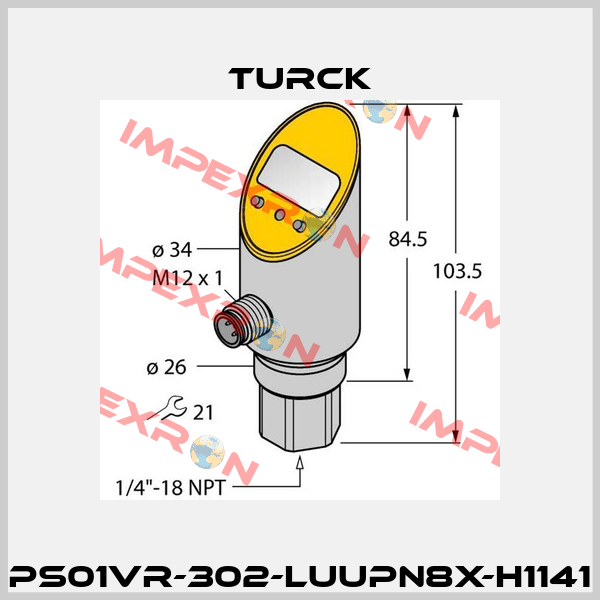 PS01VR-302-LUUPN8X-H1141 Turck