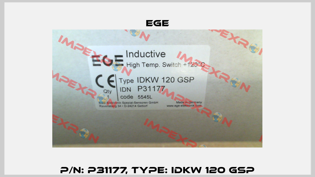 p/n: P31177, Type: IDKW 120 GSP Ege