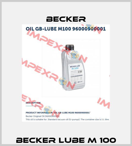BECKER LUBE M 100 Becker