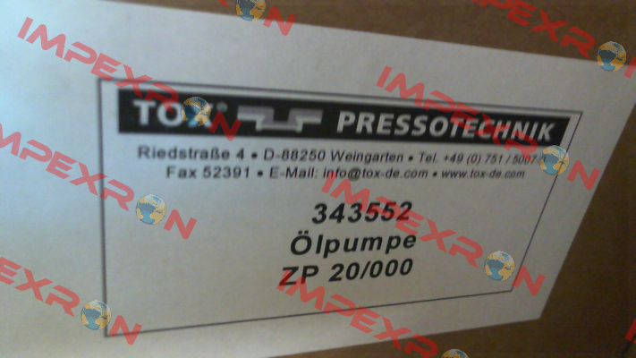 343552 // ZP 20/000 Tox Pressotechnik