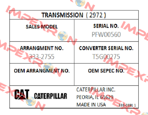 PFW00560 Caterpillar