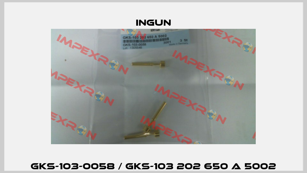 GKS-103-0058 / GKS-103 202 650 A 5002 Ingun