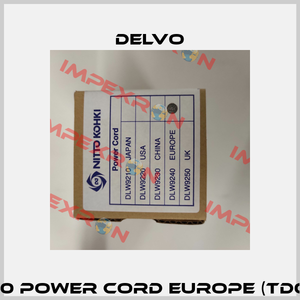 DLW9240 Power Cord Europe (TD08744-0) Delvo